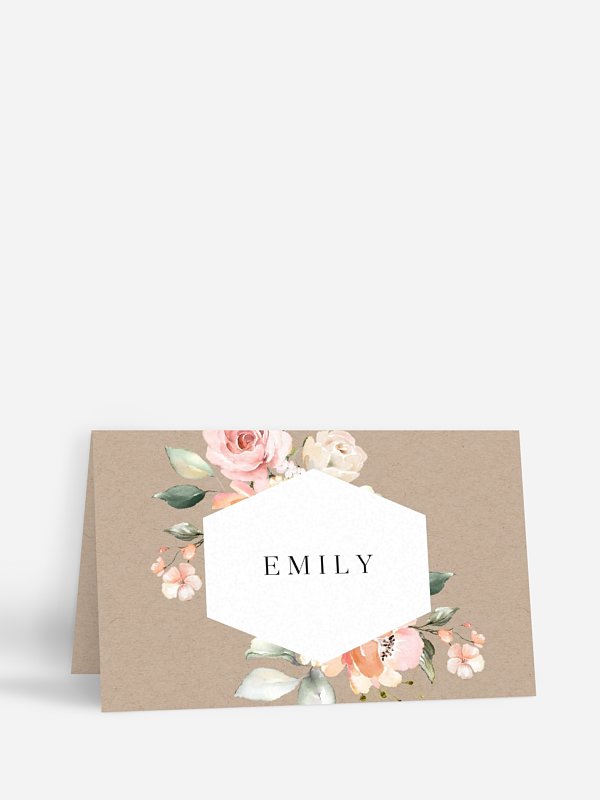 Tischkarte Hochzeit Soft Florals
