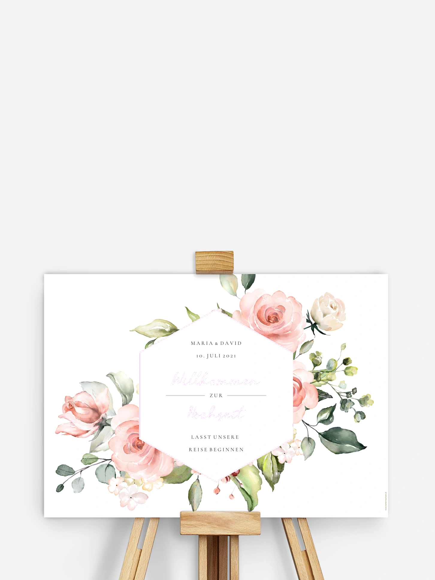 Willkommensschild Soft Florals