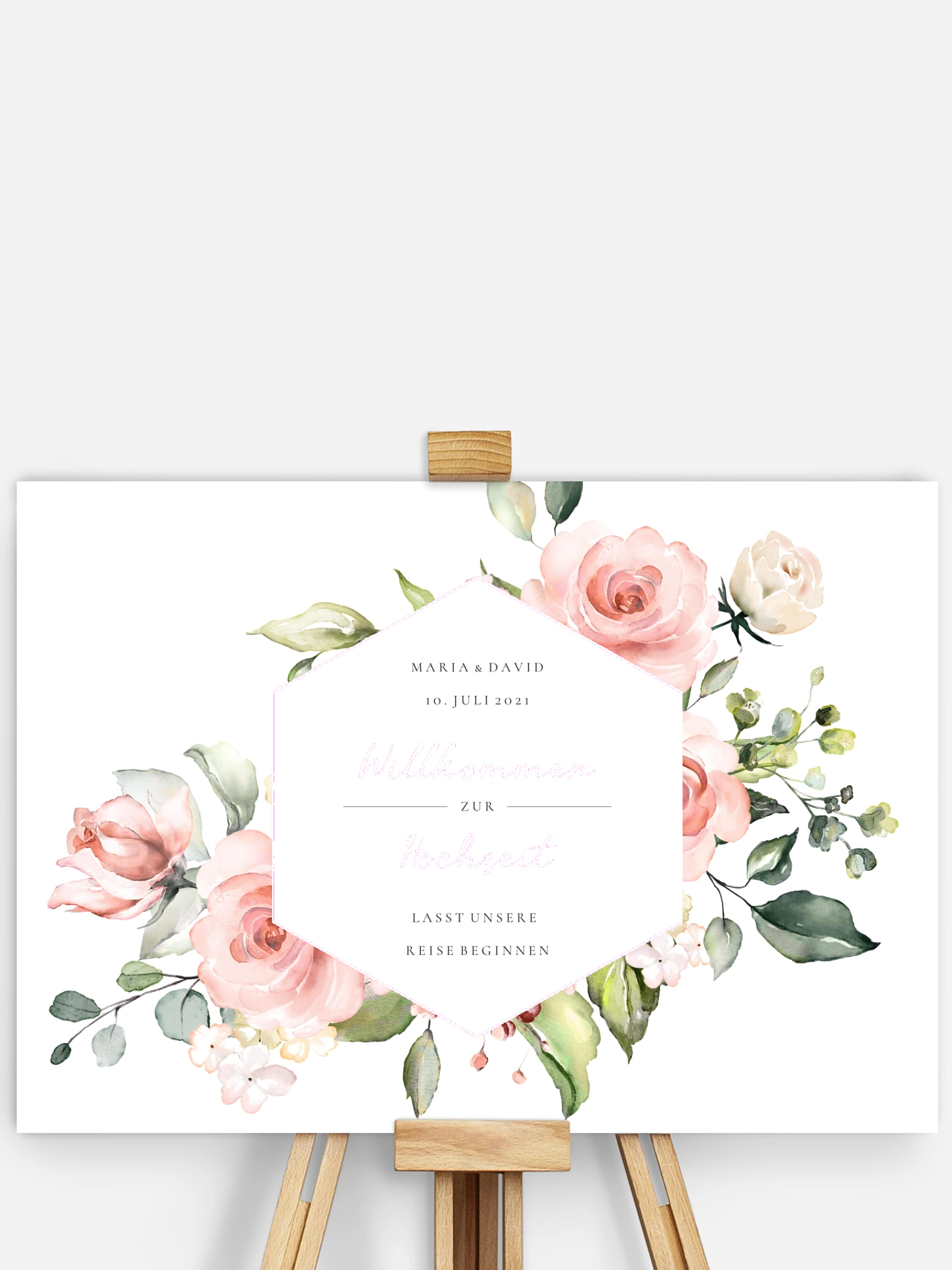 Willkommensschild Soft Florals