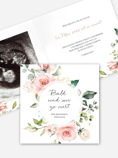 Schwangerschaftskarten Soft Florals