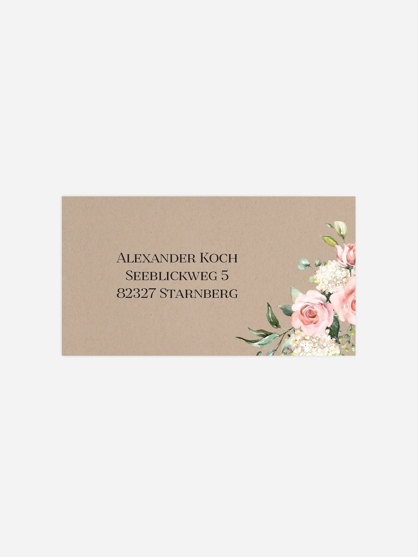 Empfängeraufkleber Geburtstag Soft Florals