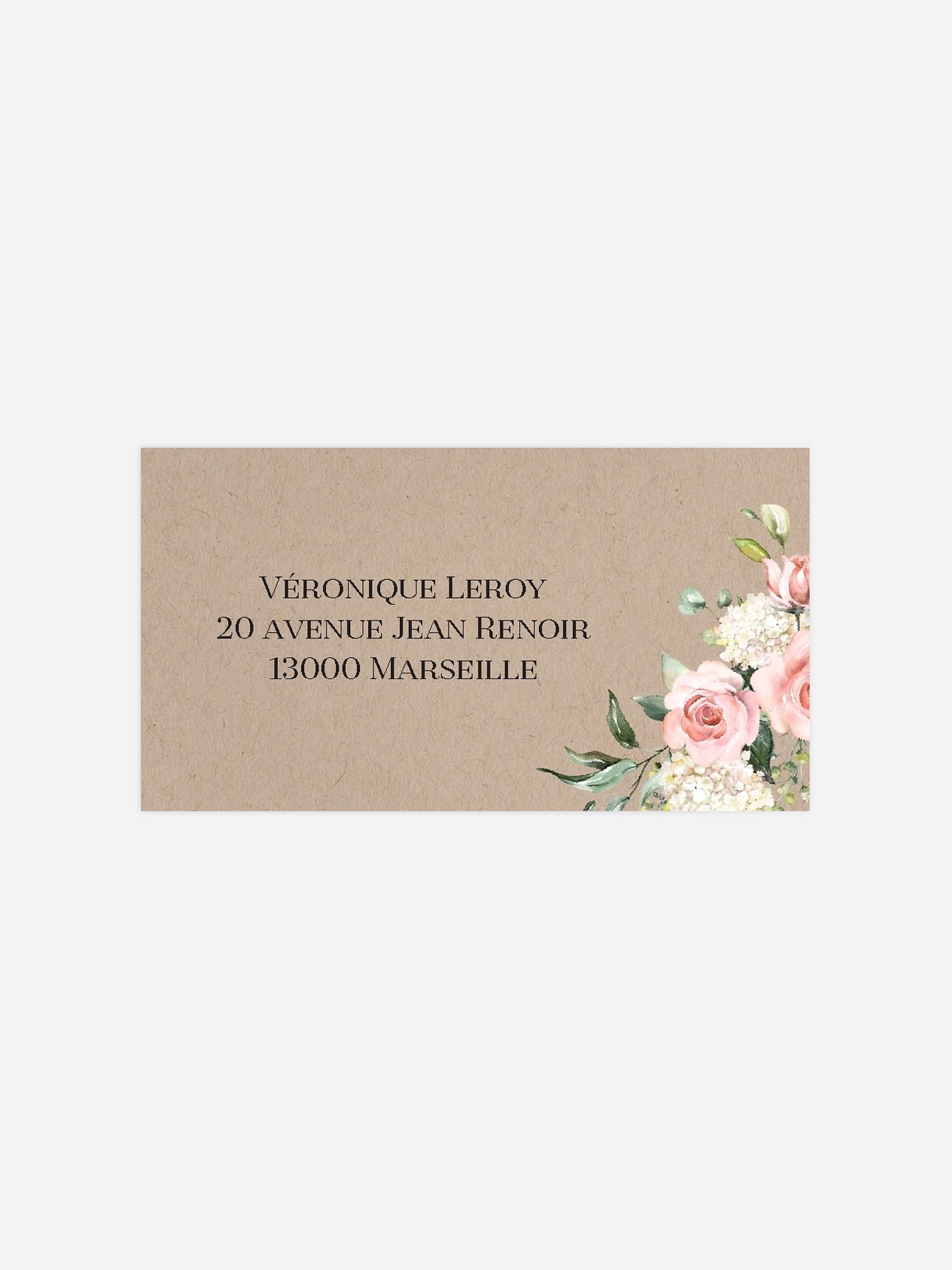 étiquette destinataire anniversaire Soft Florals