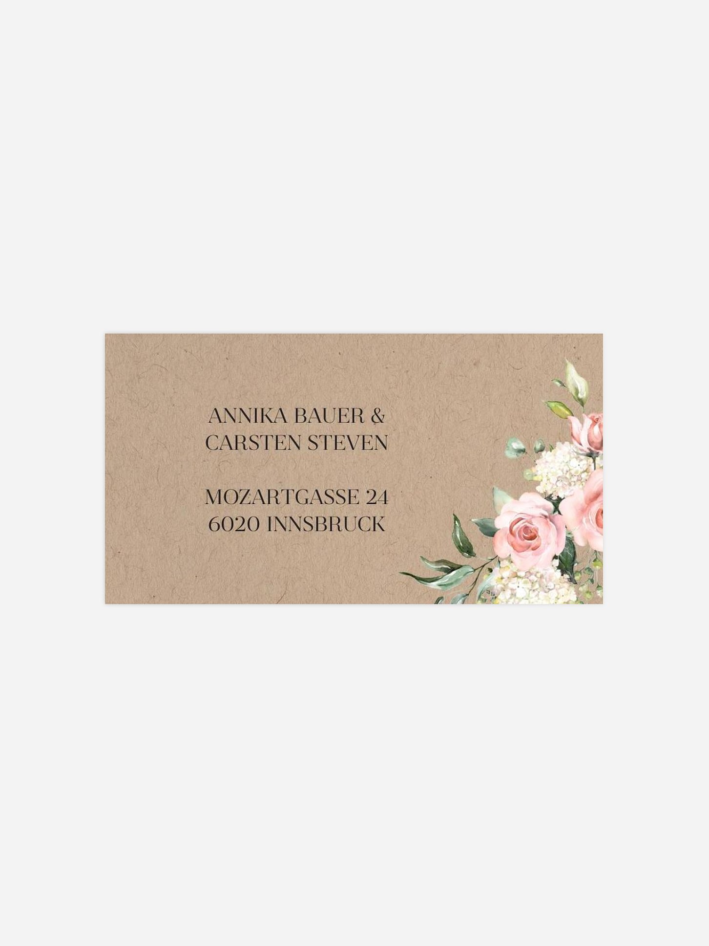 Empfängeraufkleber Hochzeit Soft Florals