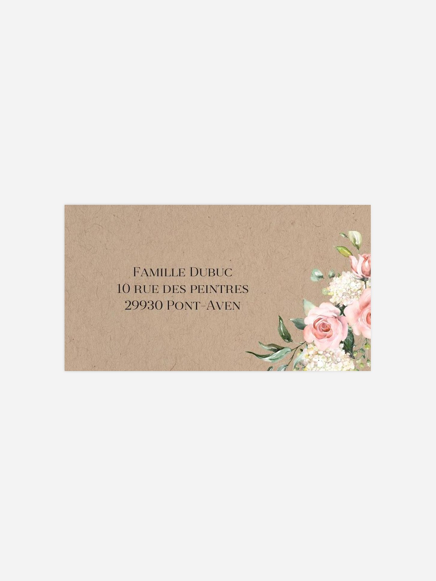 Étiquette destinataire mariage Soft Florals