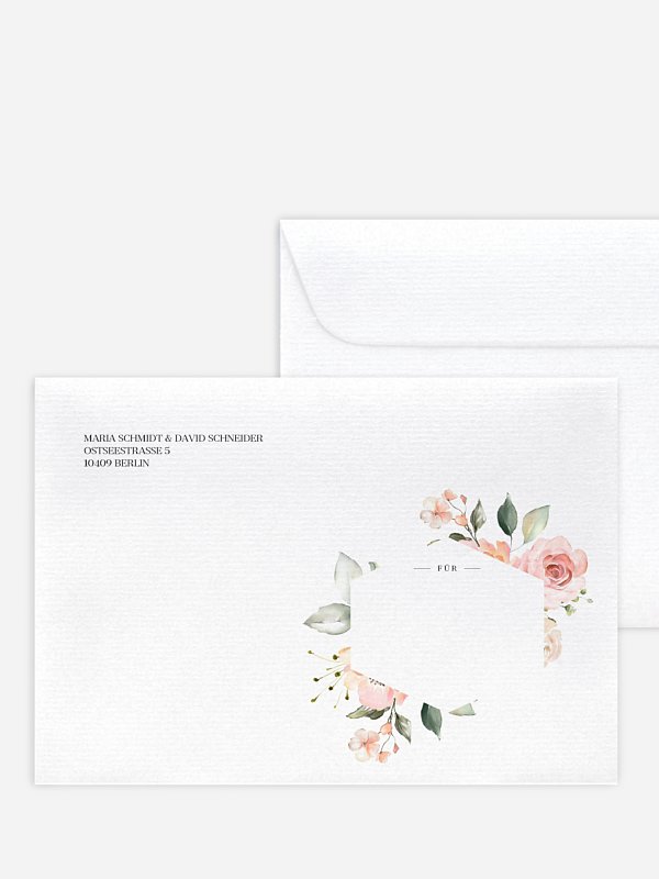 Briefumschlag mit Motiv Soft Florals