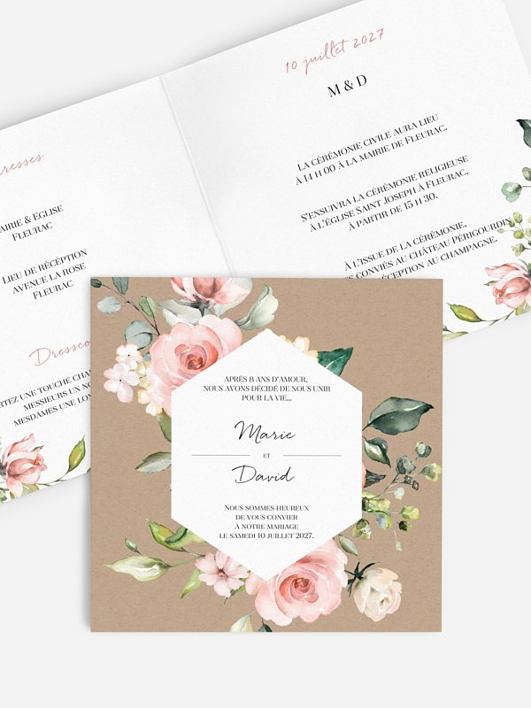 Faire Part De Mariage Soft Florals