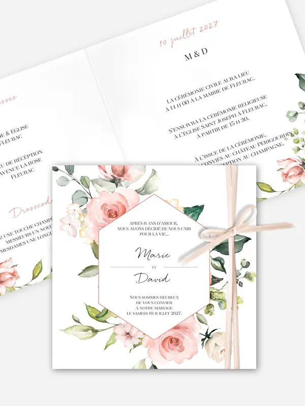 Faire-part de mariage Soft Florals