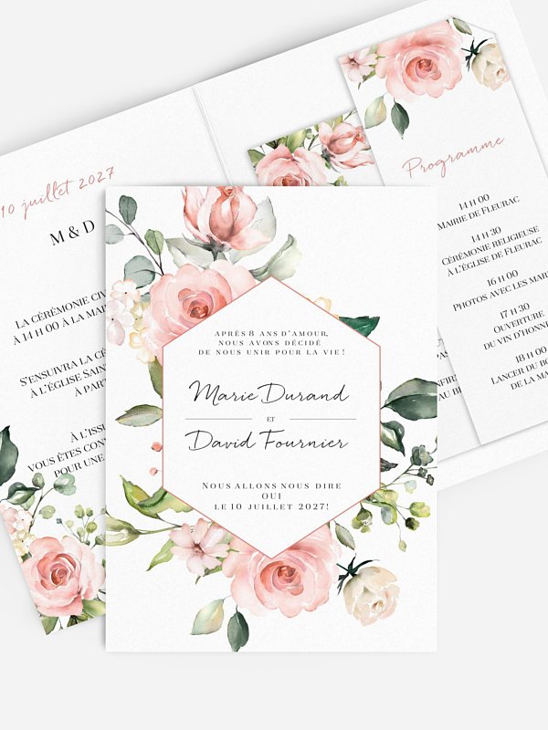 Faire-part de mariage Soft Florals