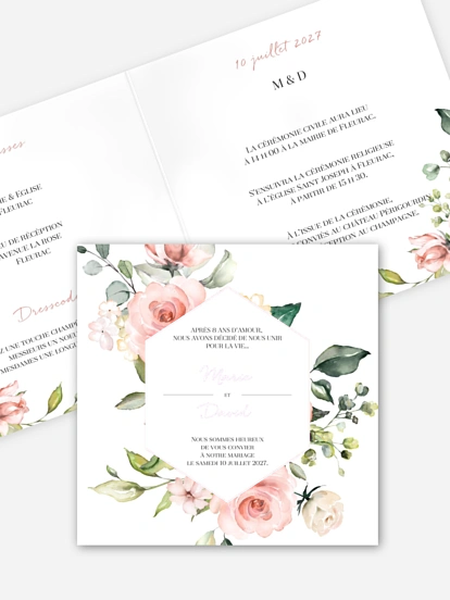 Faire-part de mariage Soft Florals