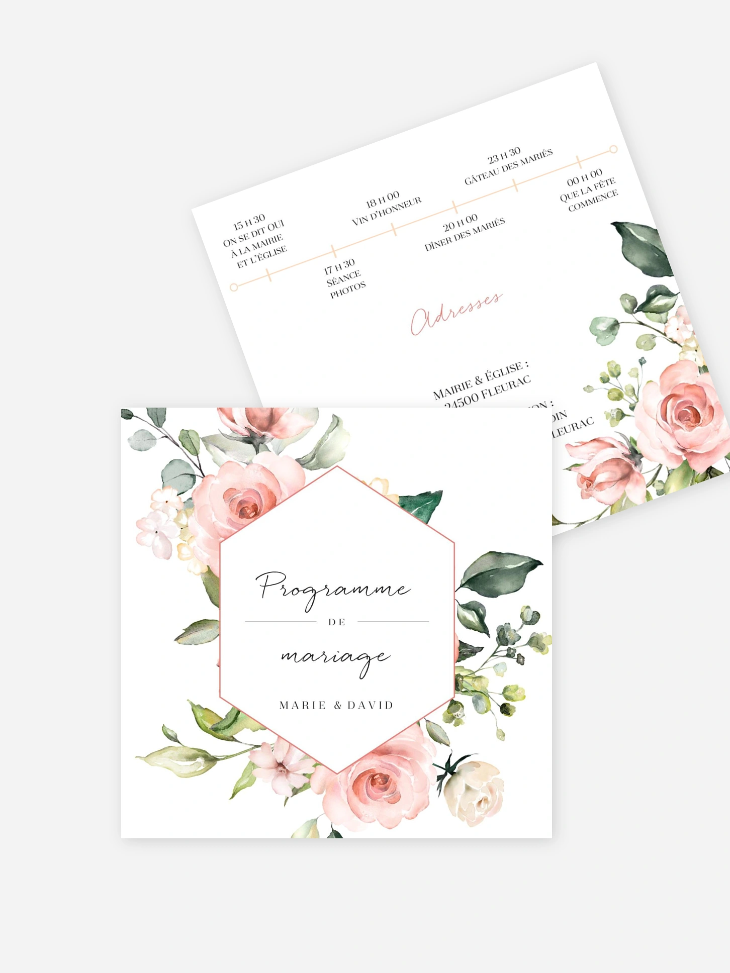 Programme mariage Soft Florals