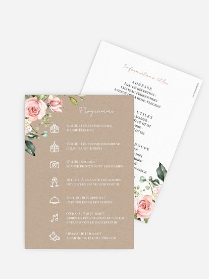 Programme mariage Soft Florals