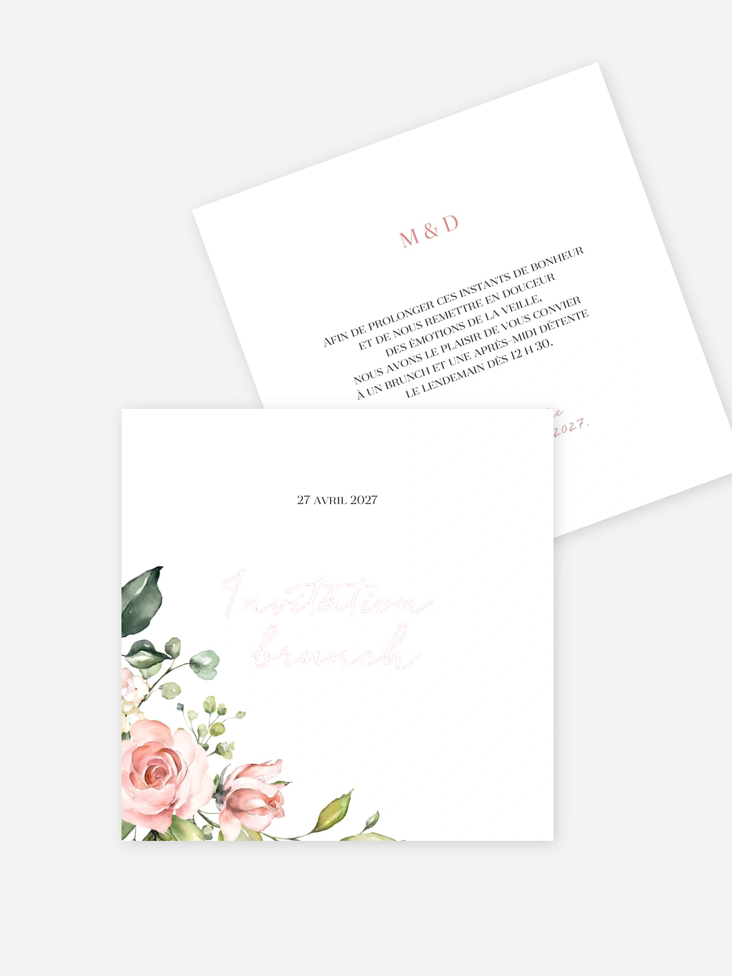 Carte brunch Soft Florals