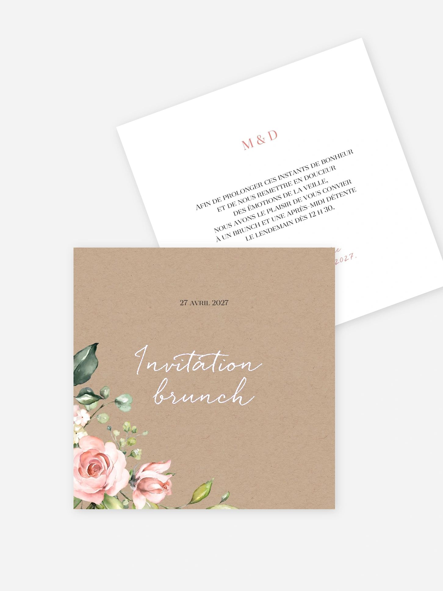 Carte brunch Soft Florals