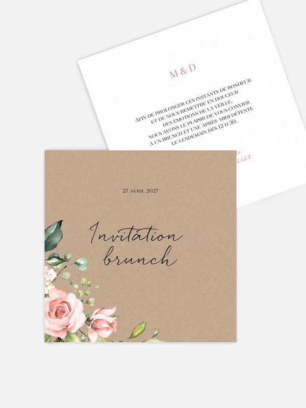 Carte brunch Soft Florals