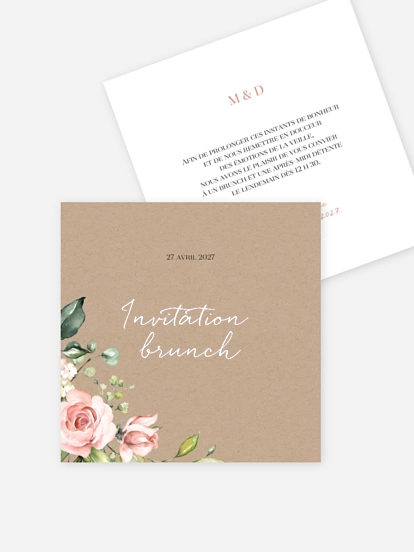 Carte brunch Soft Florals