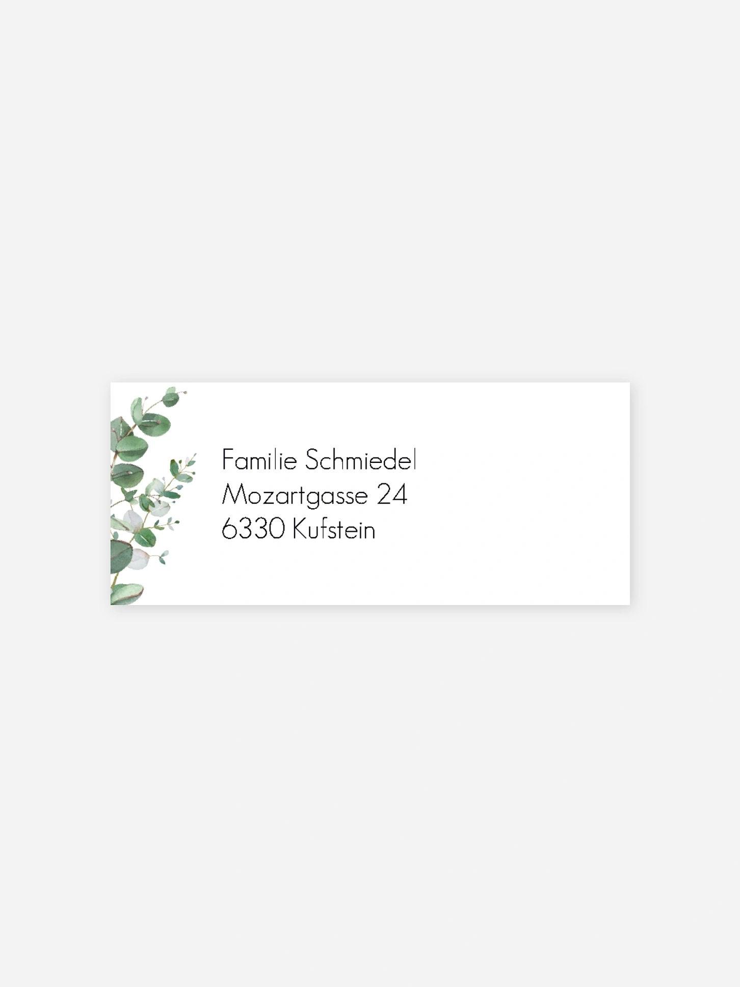 Absenderaufkleber Trauer Green Minimal