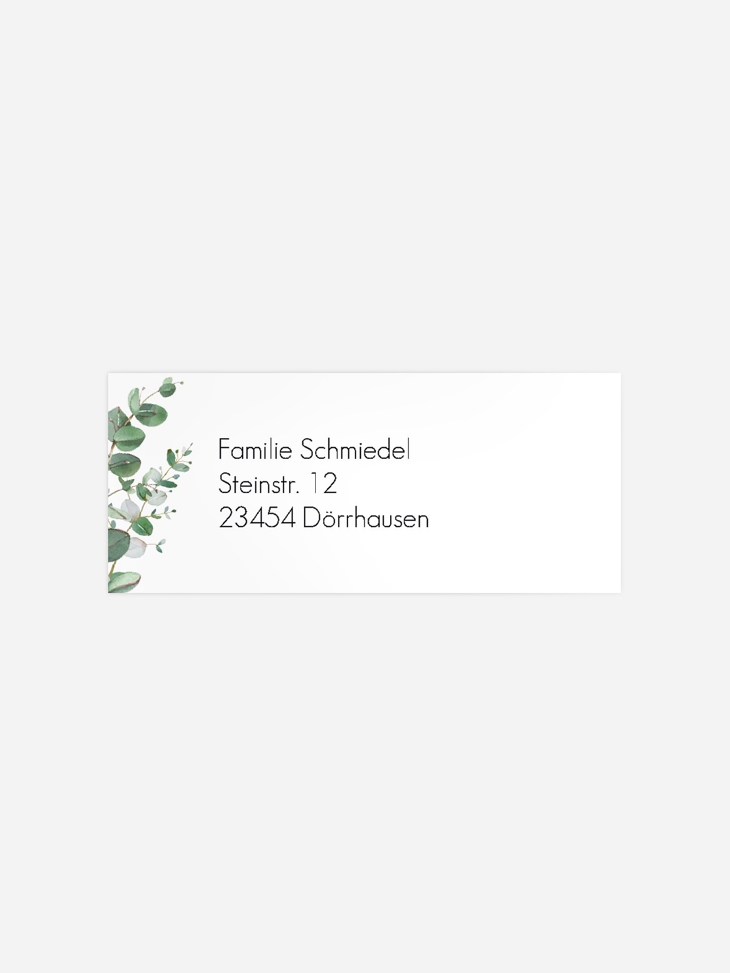 Absenderaufkleber Trauer Green Minimal