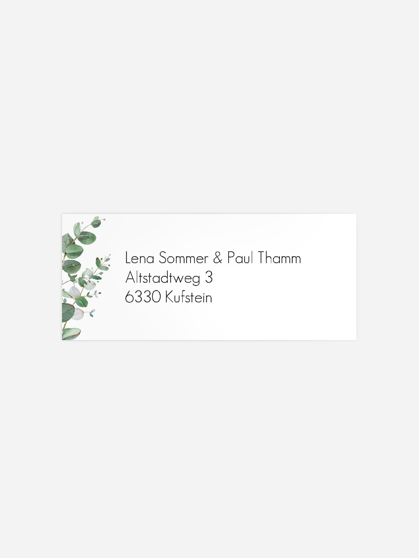 Absenderaufkleber Hochzeit Green Minimal