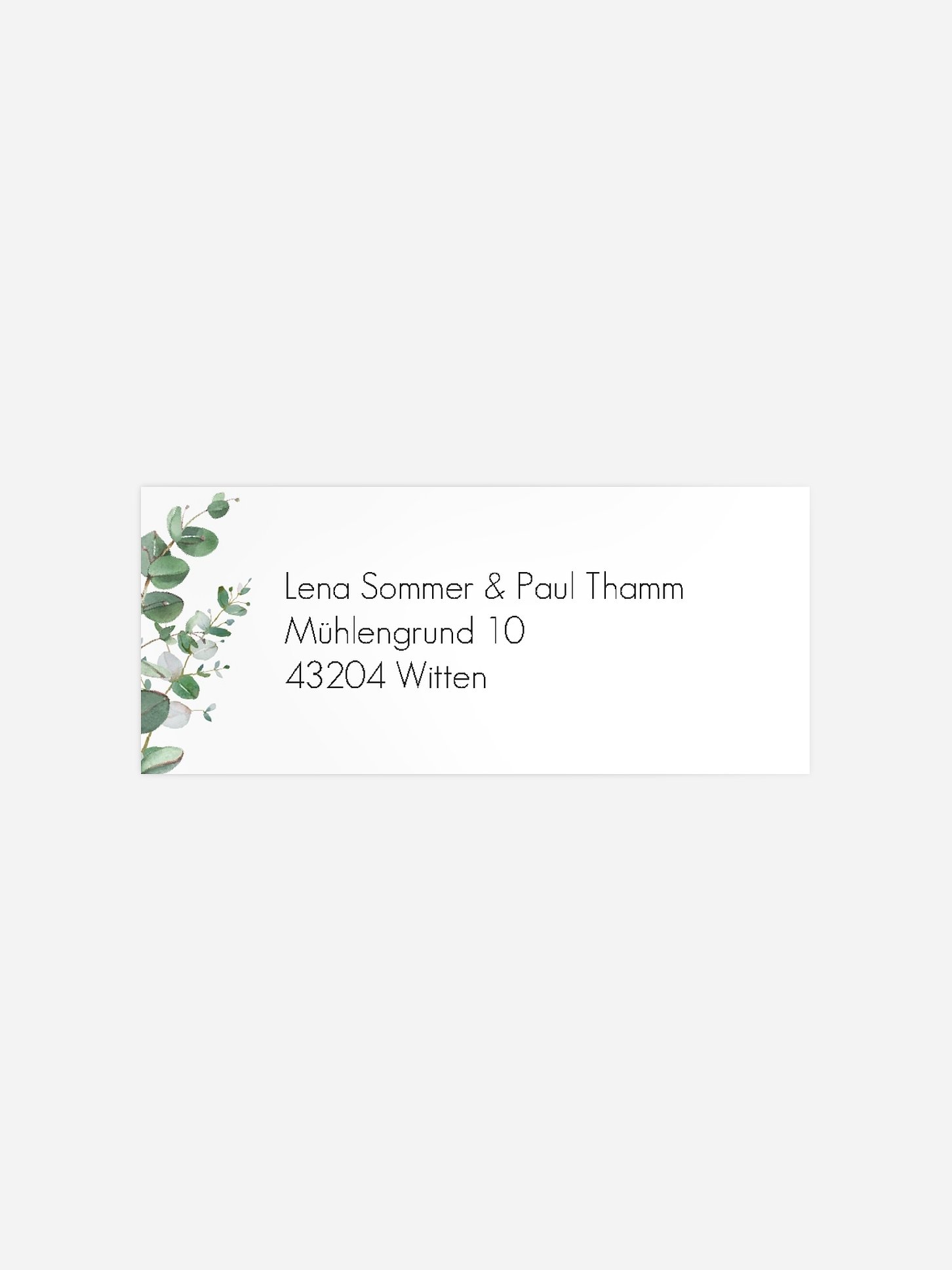 Absenderaufkleber Hochzeit Green Minimal