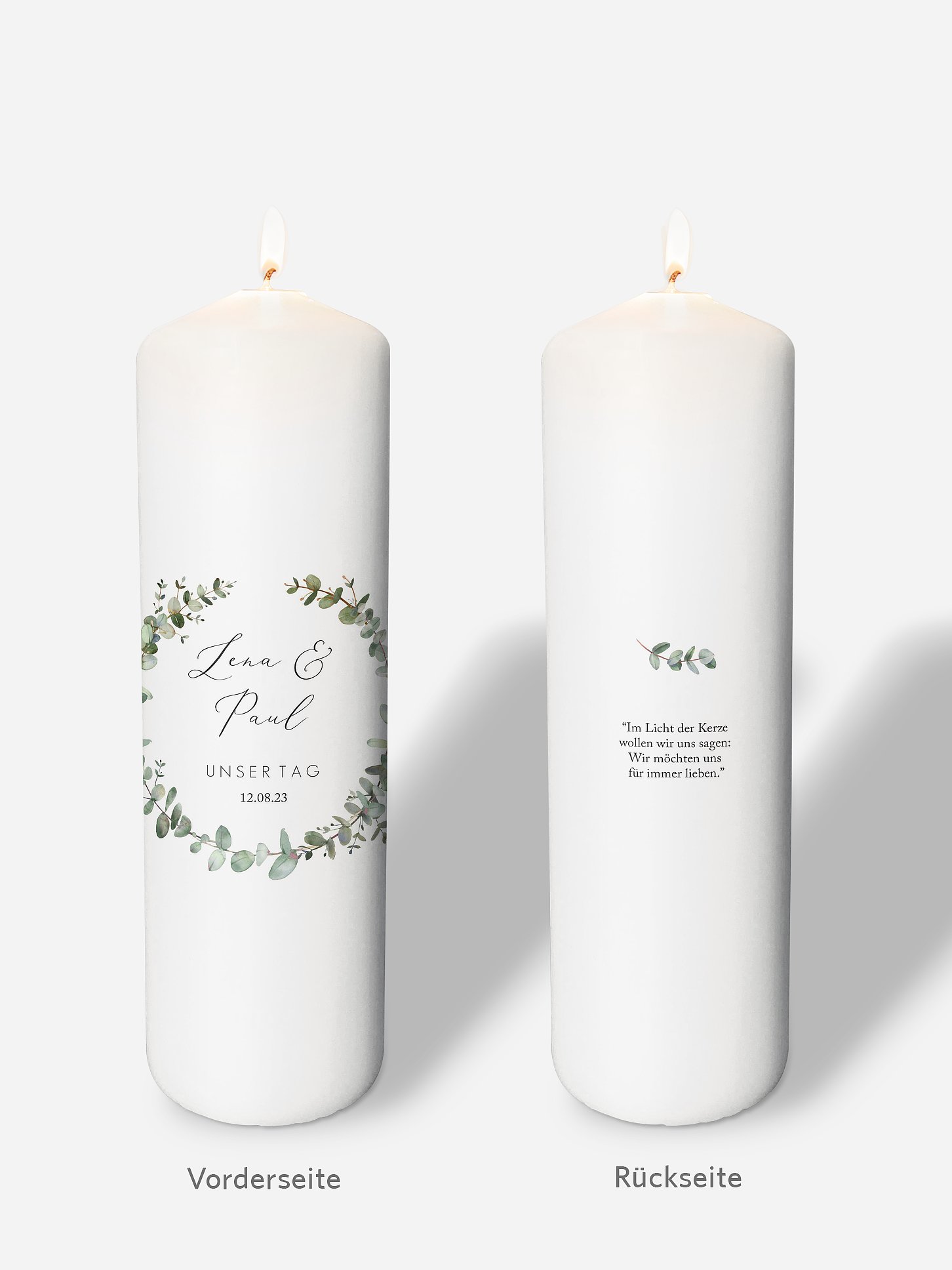 Hochzeitskerze Green Minimal