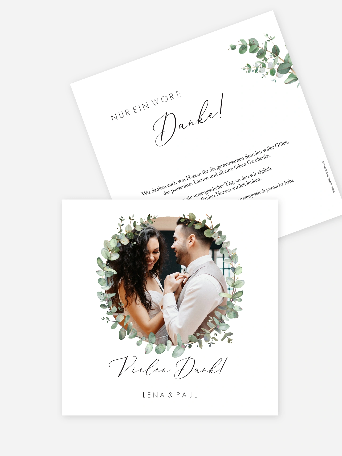 Dankeskarte Hochzeit Green Minimal