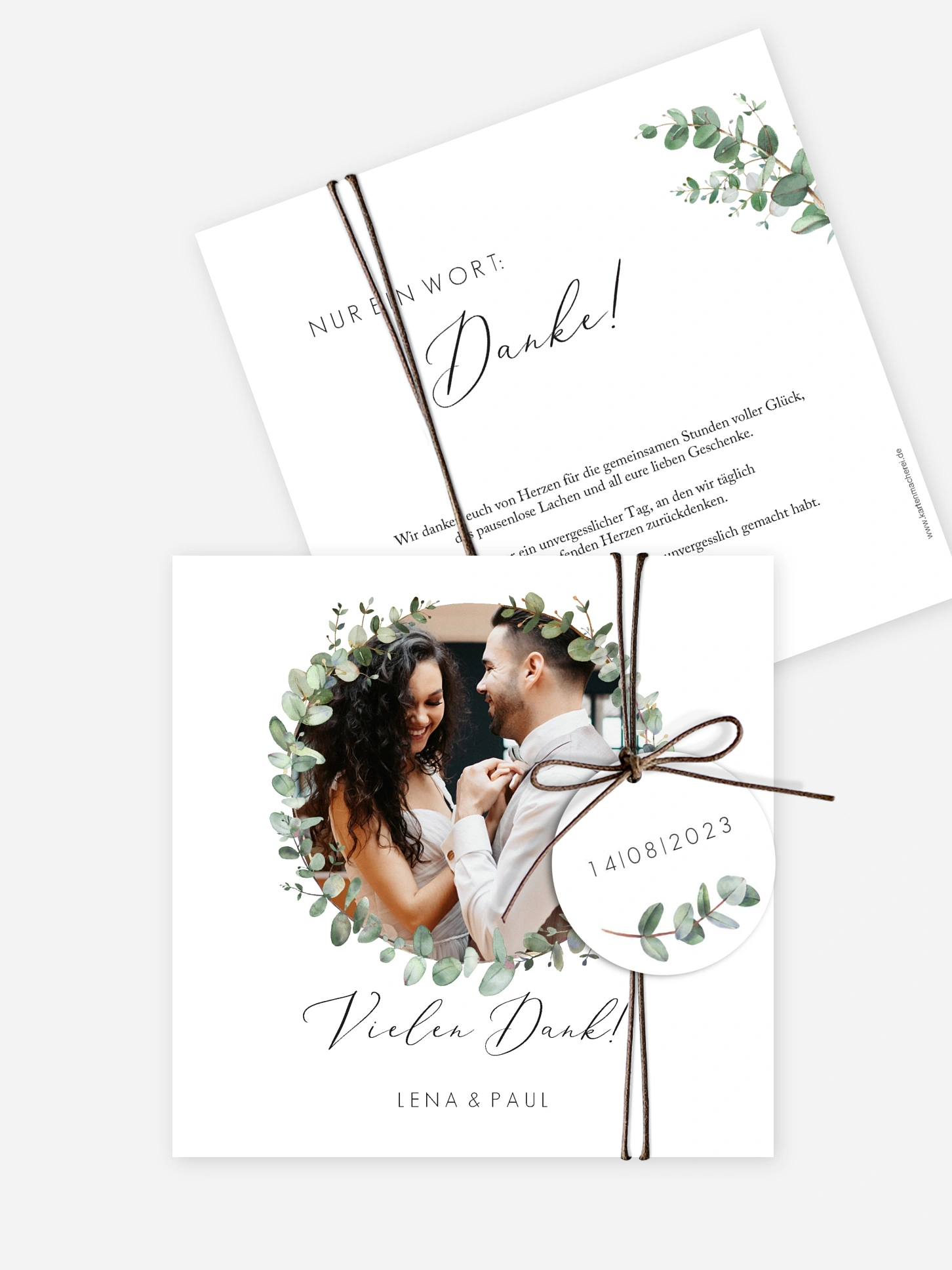 Dankeskarte Hochzeit Green Minimal