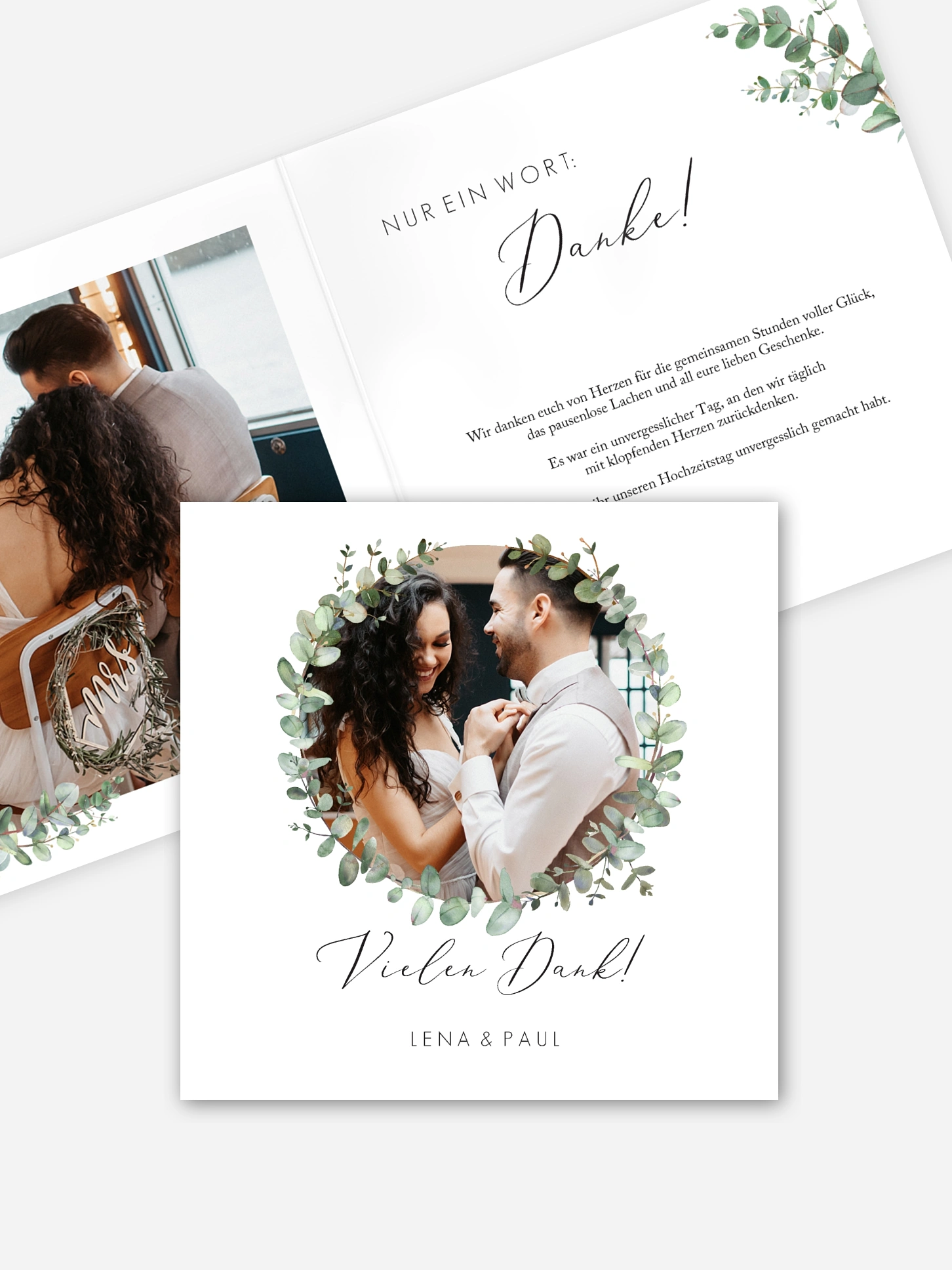 Dankeskarte Hochzeit Green Minimal