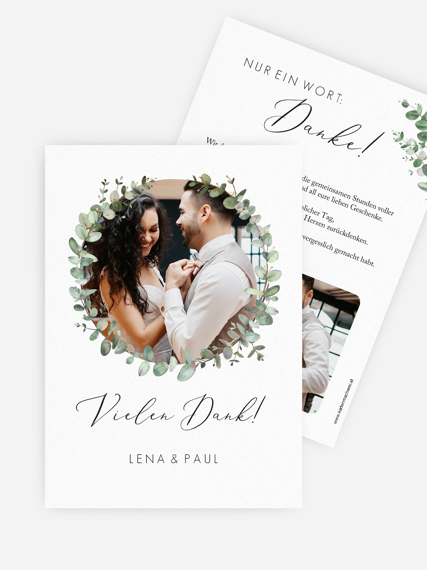 Dankeskarte Hochzeit Green Minimal