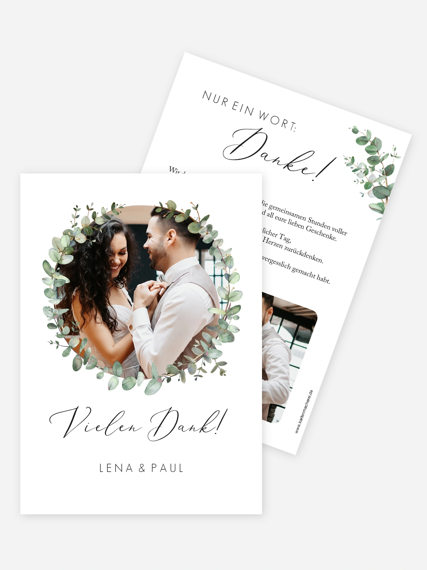 Dankeskarte Hochzeit Green Minimal