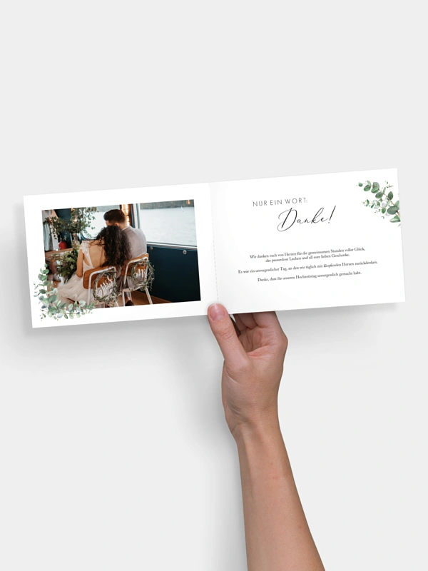 Dankeskarte Hochzeit Green Minimal
