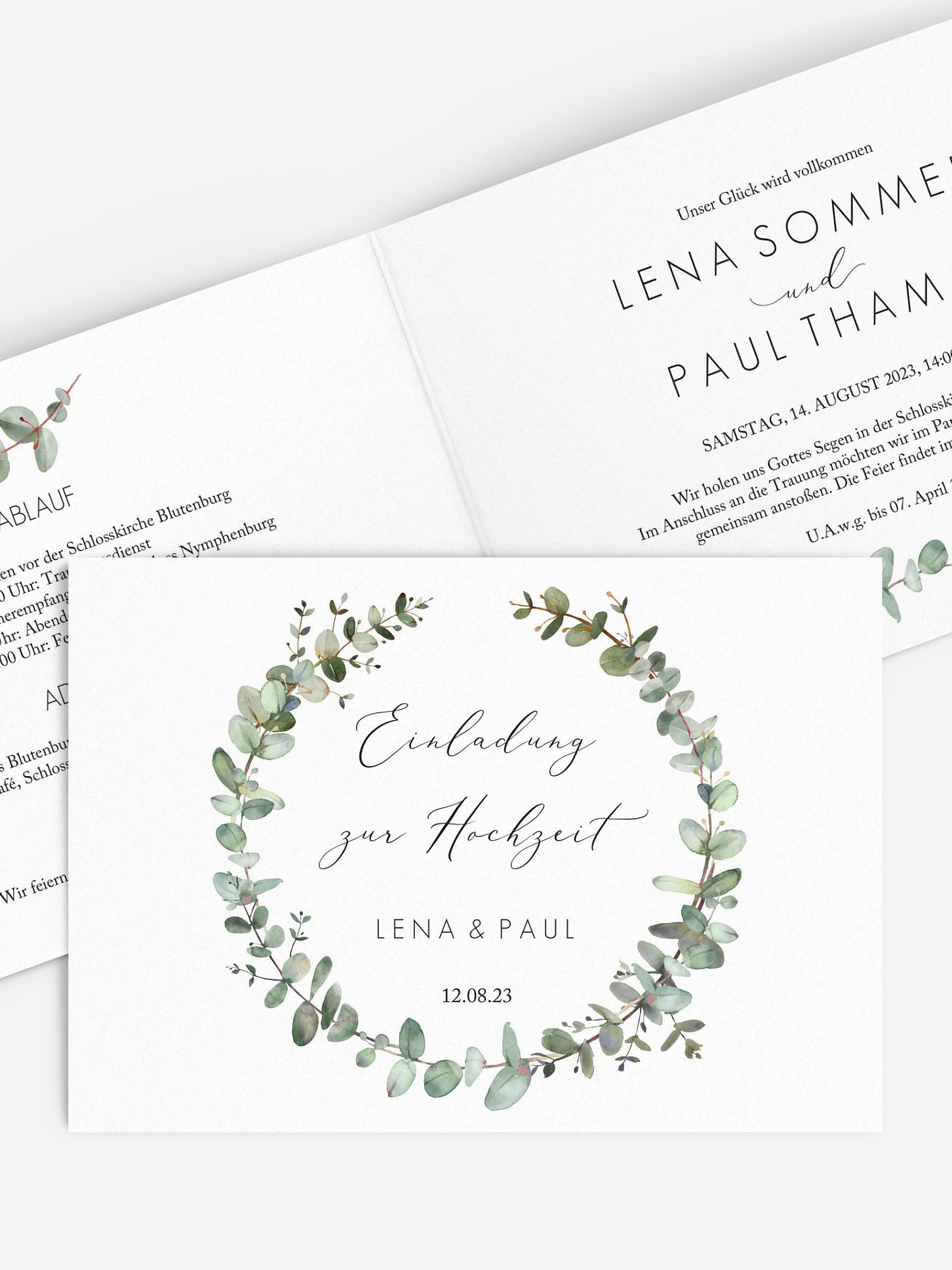 Hochzeitseinladung Green Minimal
