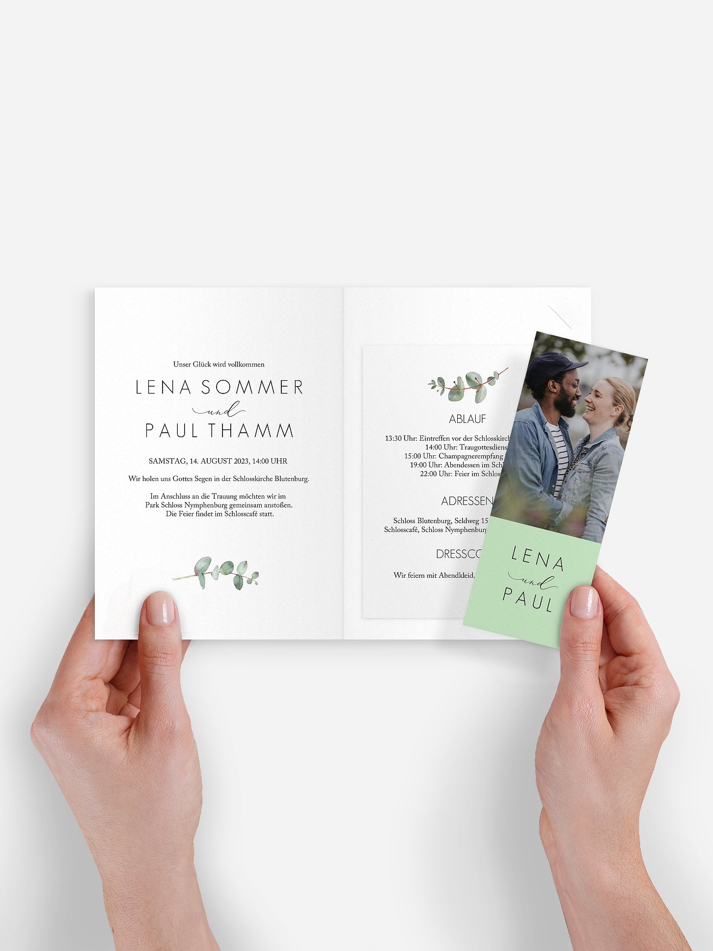 Hochzeitseinladung Green Minimal