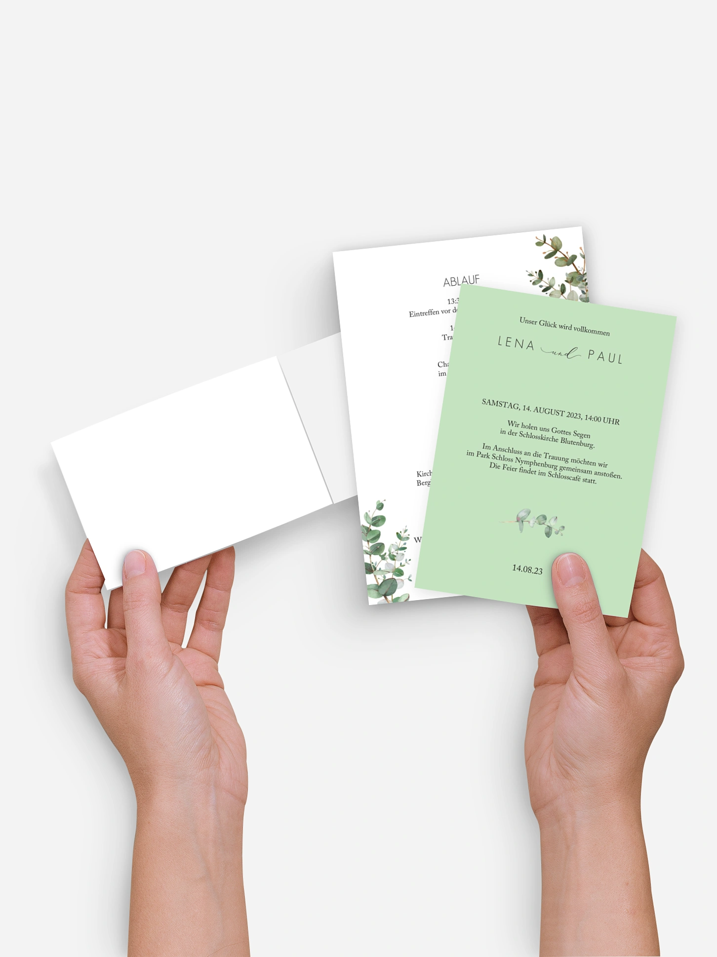 Hochzeitseinladung Green Minimal