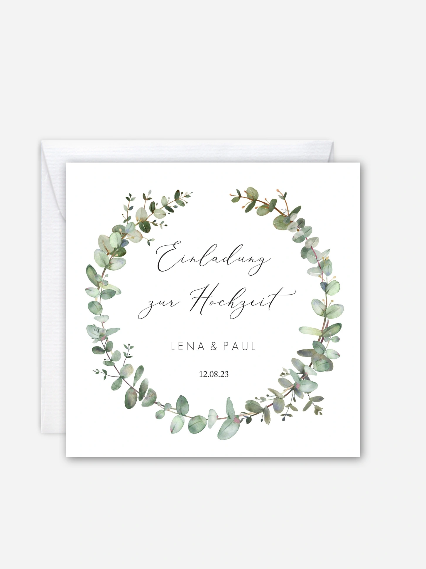 Hochzeitseinladung Green Minimal