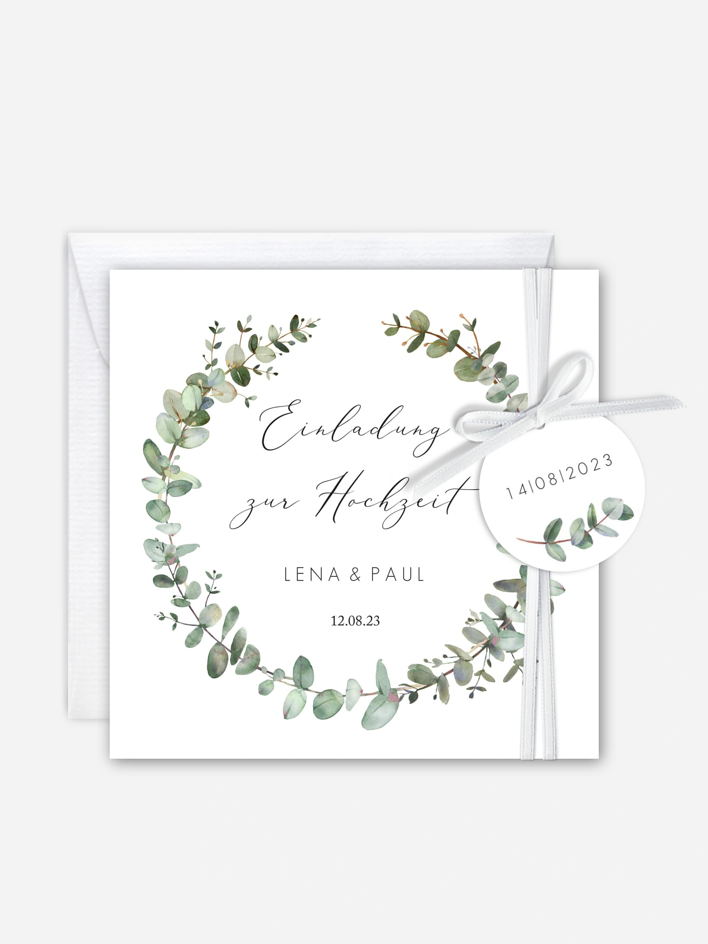 Hochzeitseinladung Green Minimal