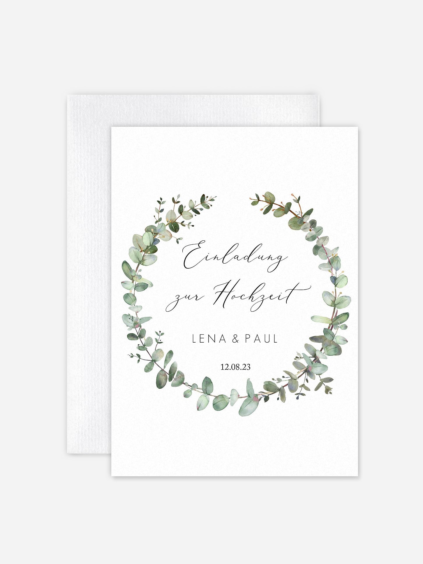 Hochzeitseinladung Green Minimal