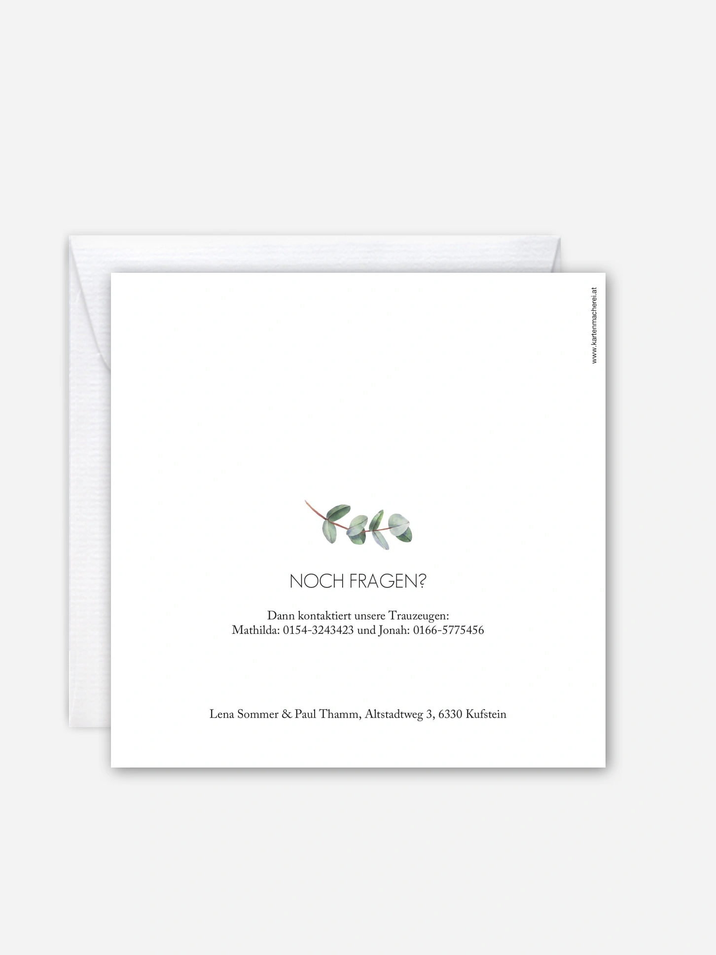 Hochzeitseinladung Green Minimal