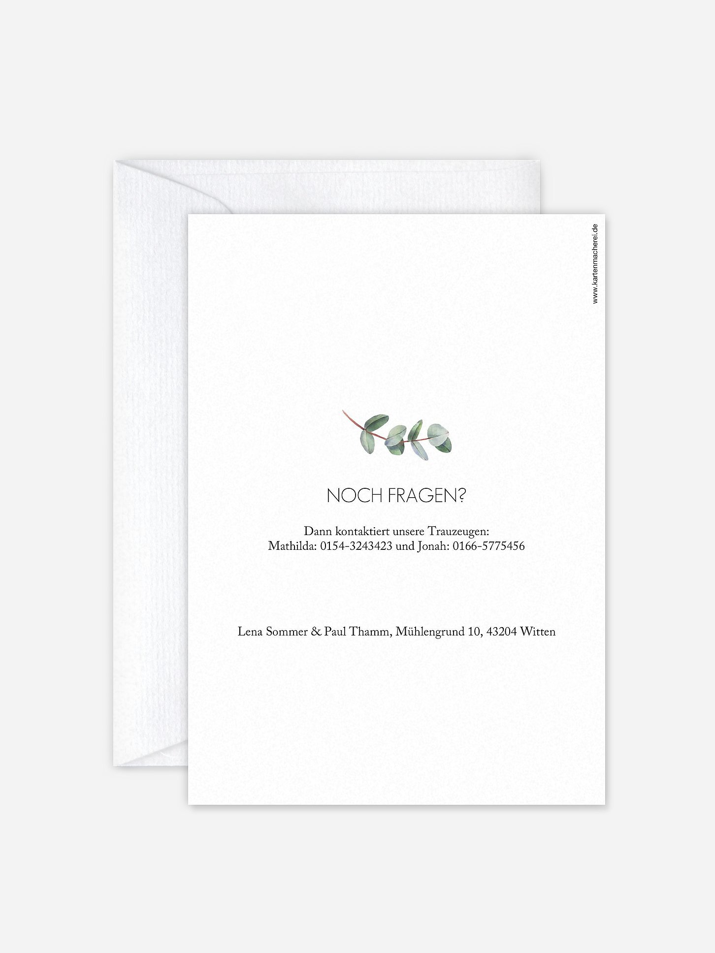 Hochzeitseinladung Green Minimal