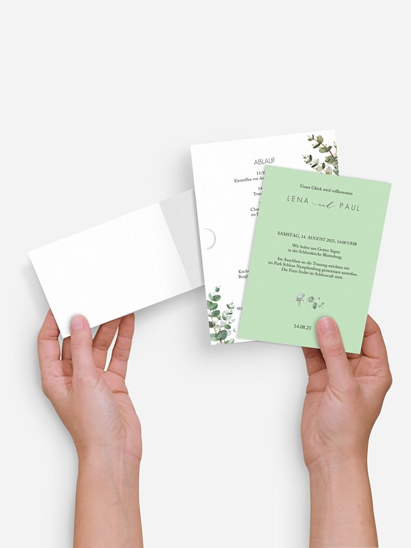 Hochzeitseinladung Green Minimal