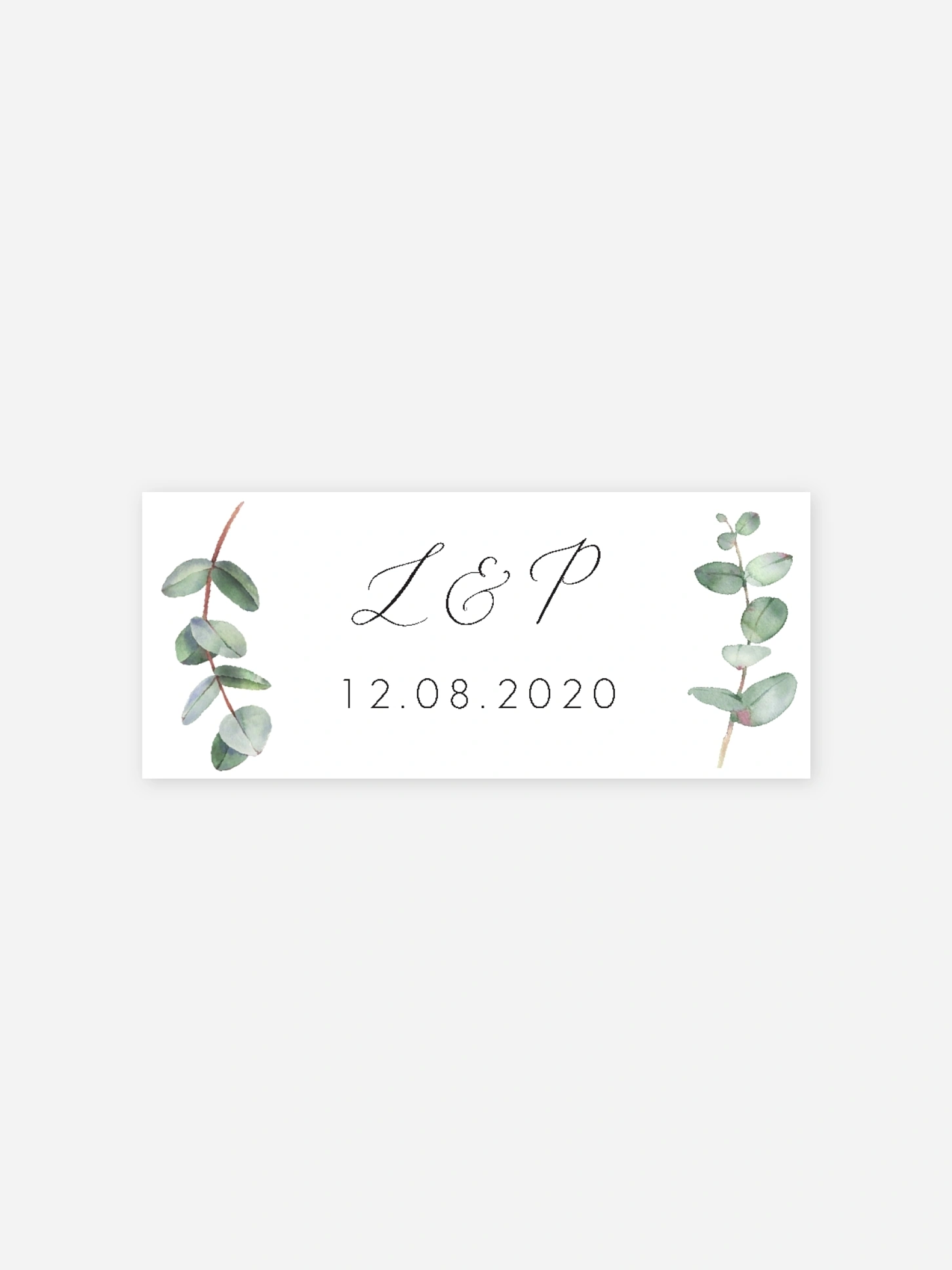Geschenkaufkleber Hochzeit Green Minimal