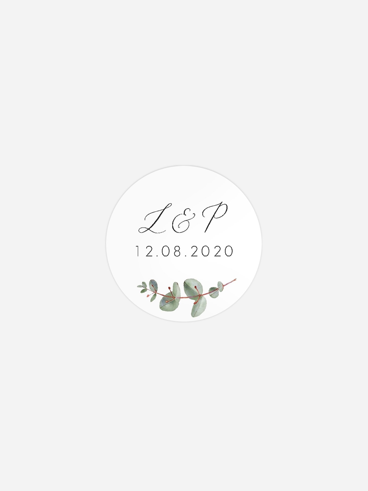 Geschenkaufkleber Hochzeit Green Minimal