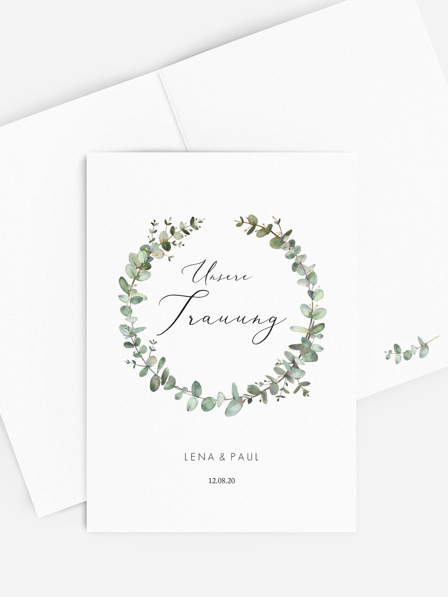 Kirchenheft Hochzeit Green Minimal