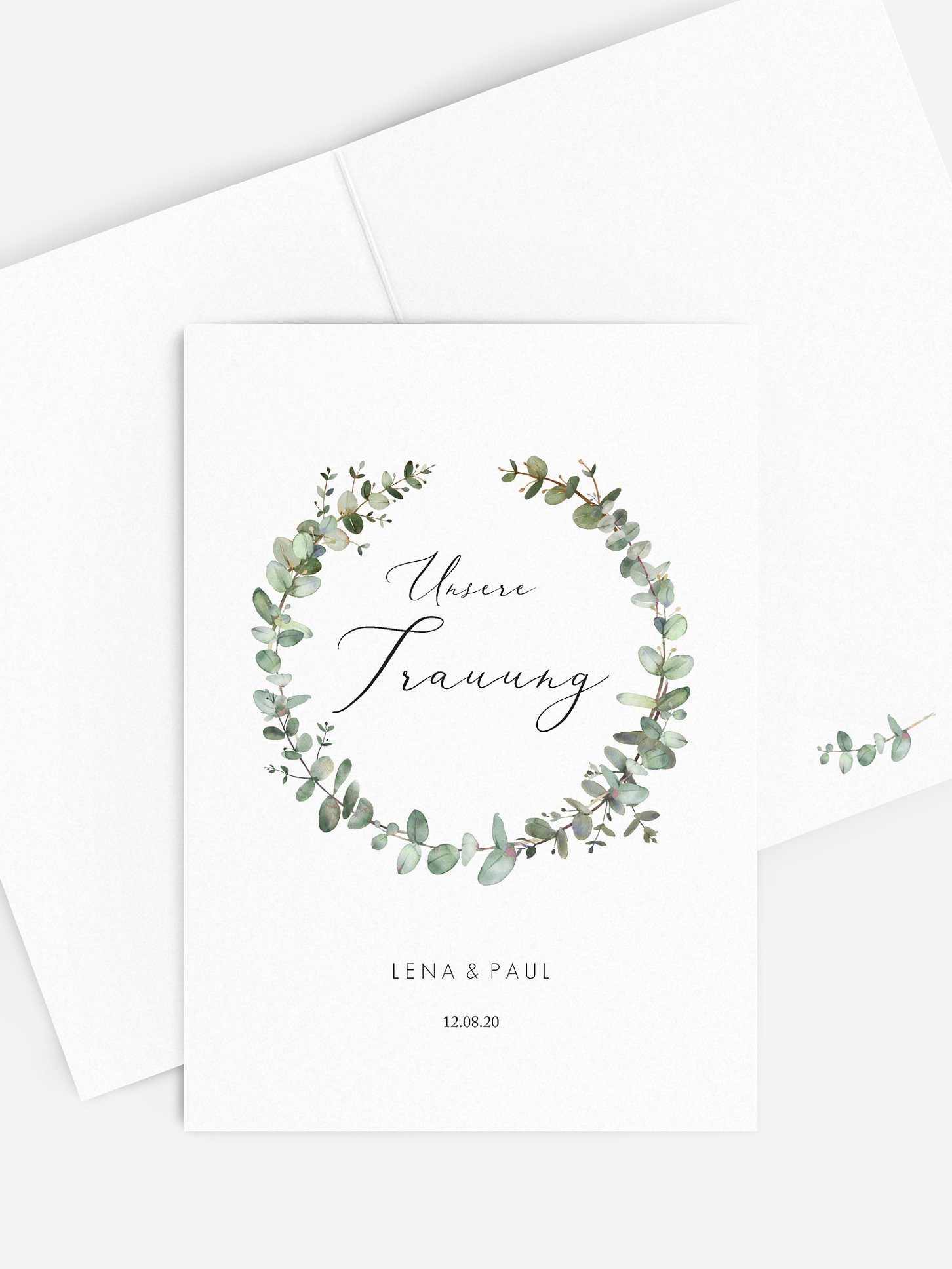Kirchenheft Hochzeit Green Minimal