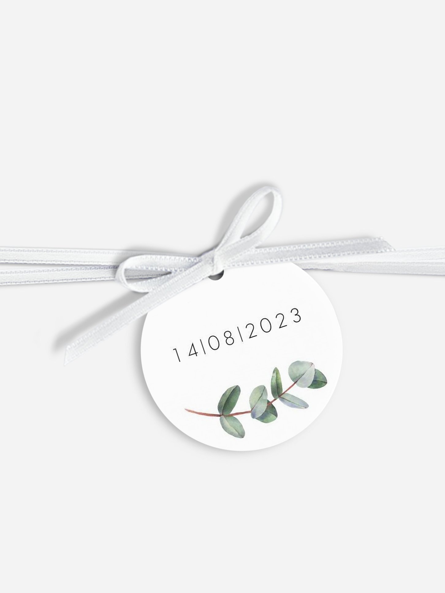 Anhänger mit Band zur Hochzeit Green Minimal