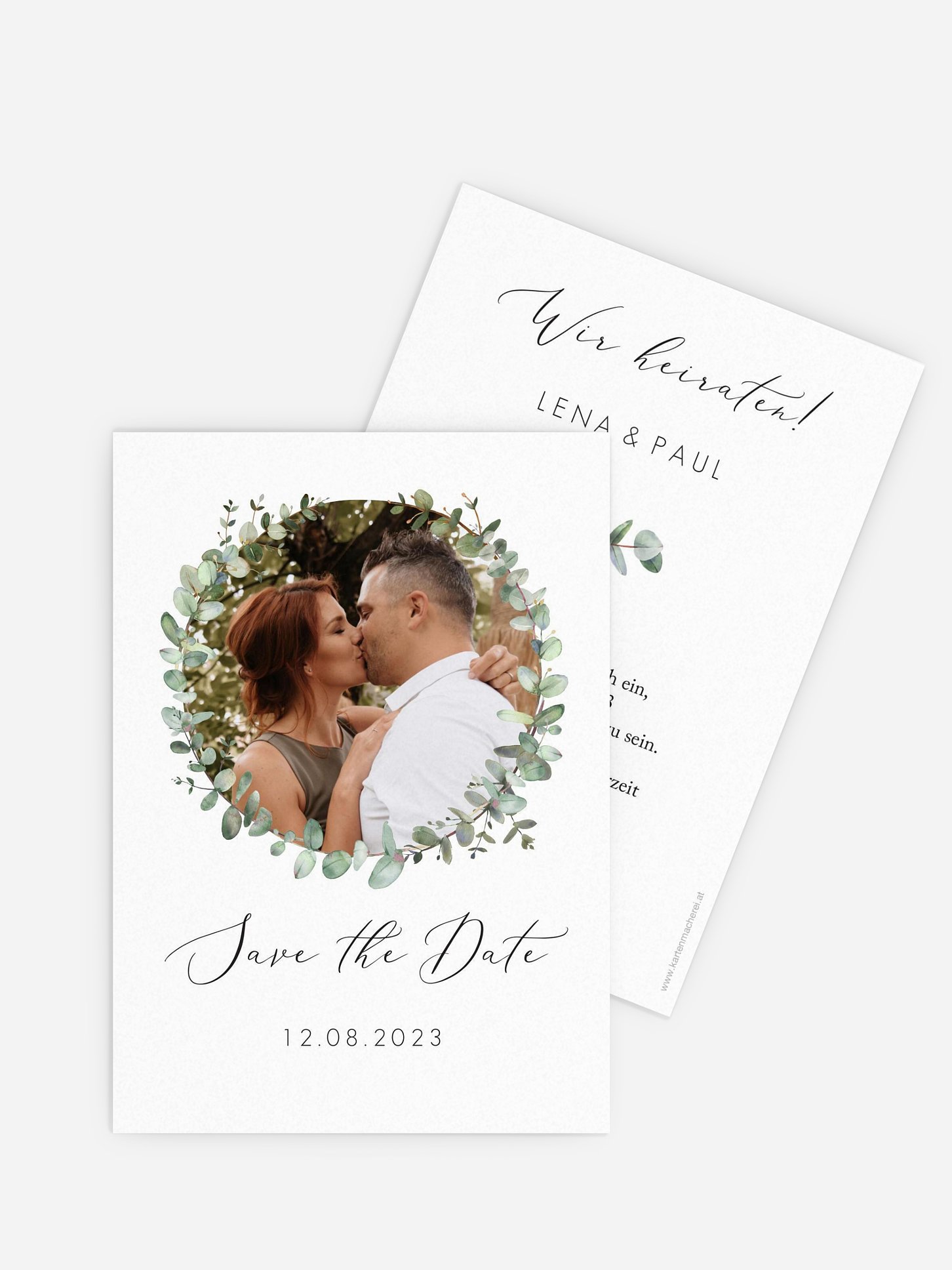 Save-the-Date Karte Green Minimal