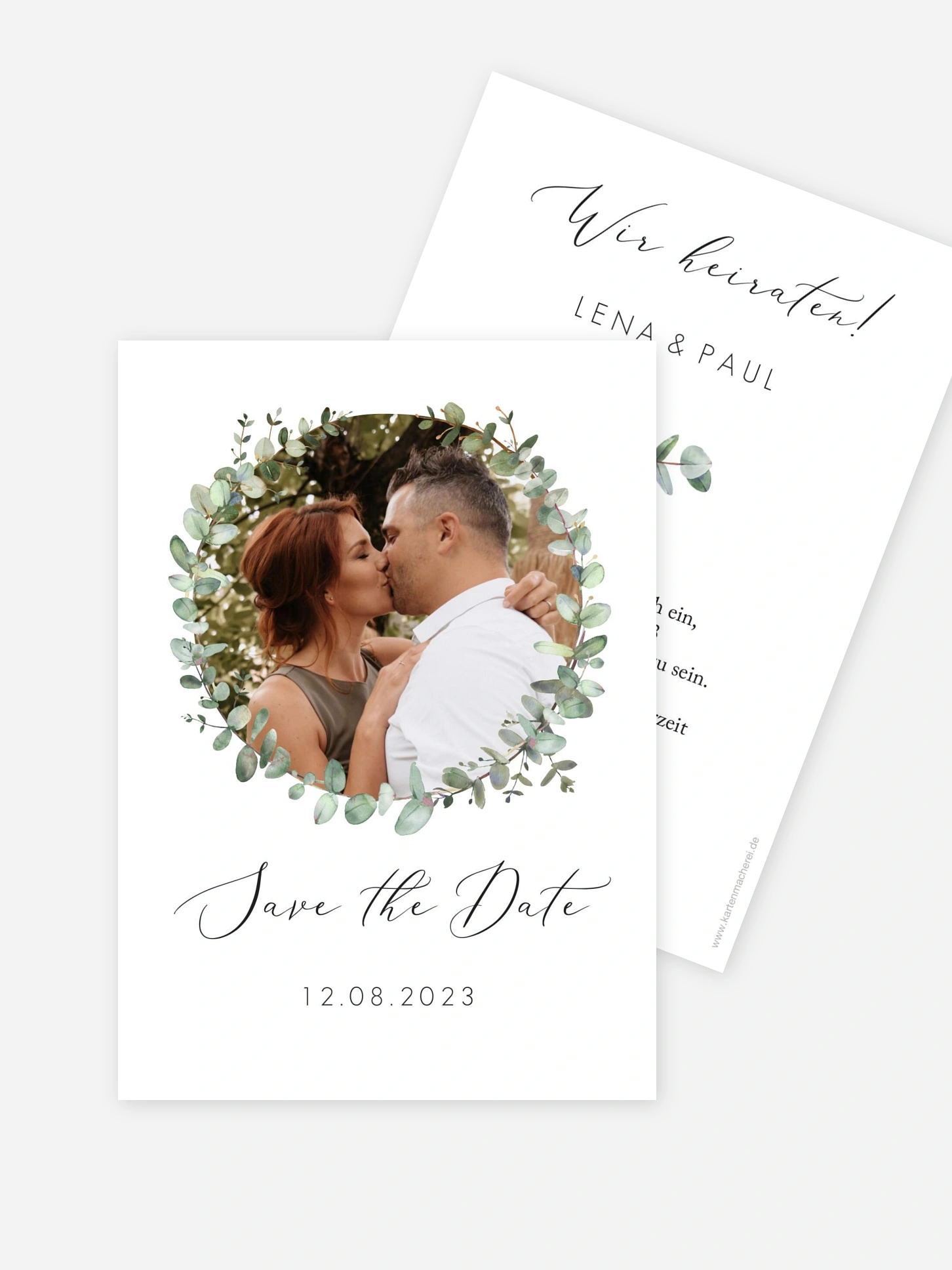 Save-the-Date Karte Green Minimal