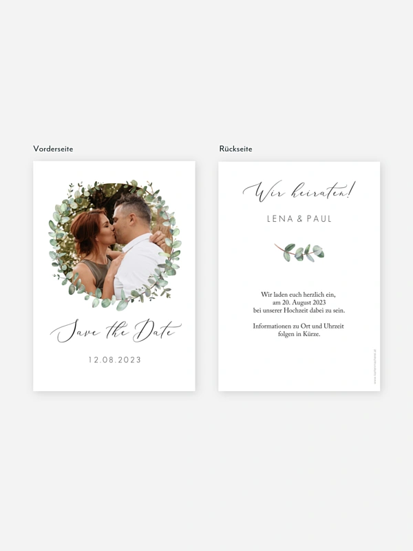 Save-the-Date Karte Green Minimal