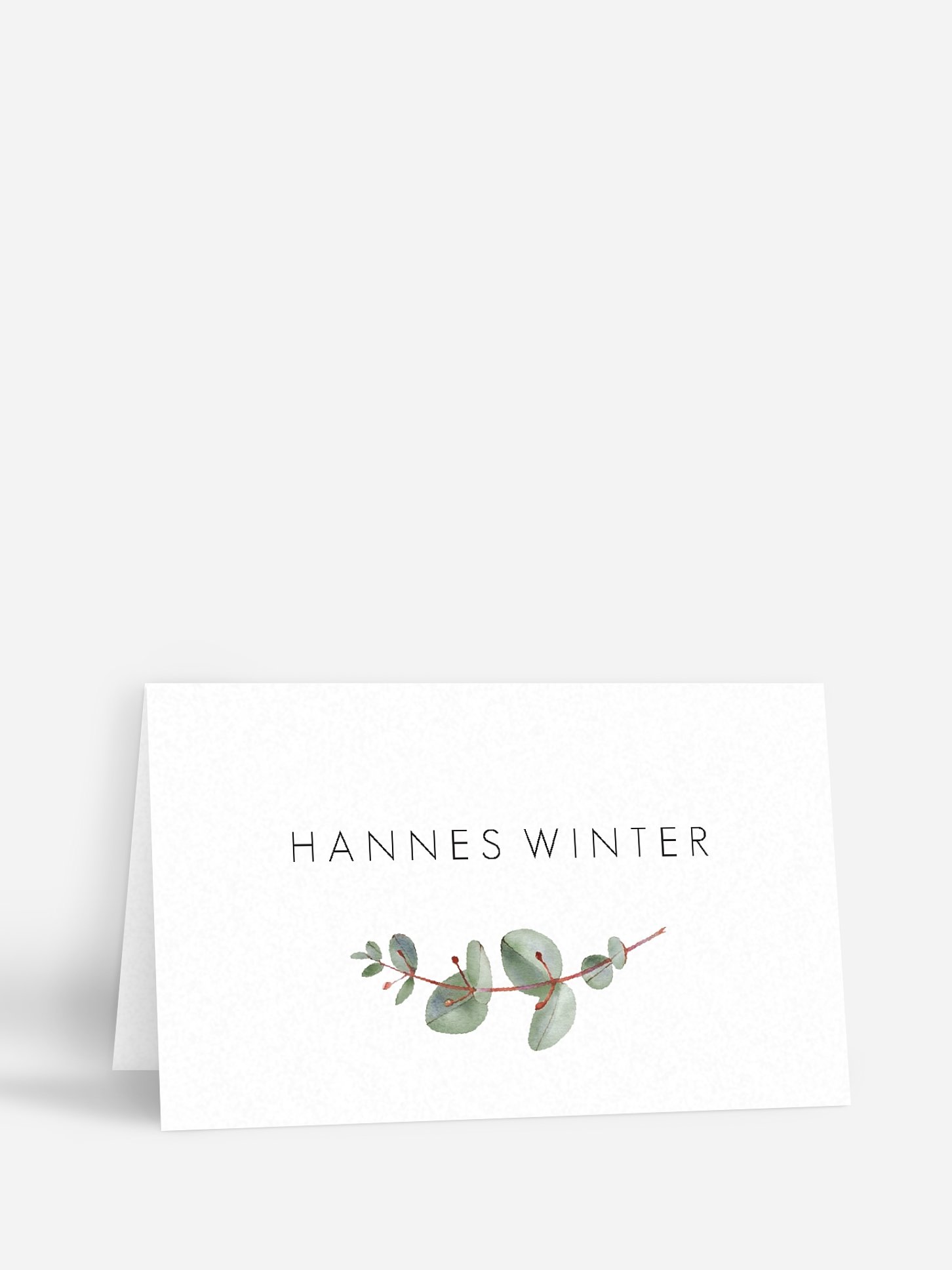 Tischkarte Hochzeit Green Minimal