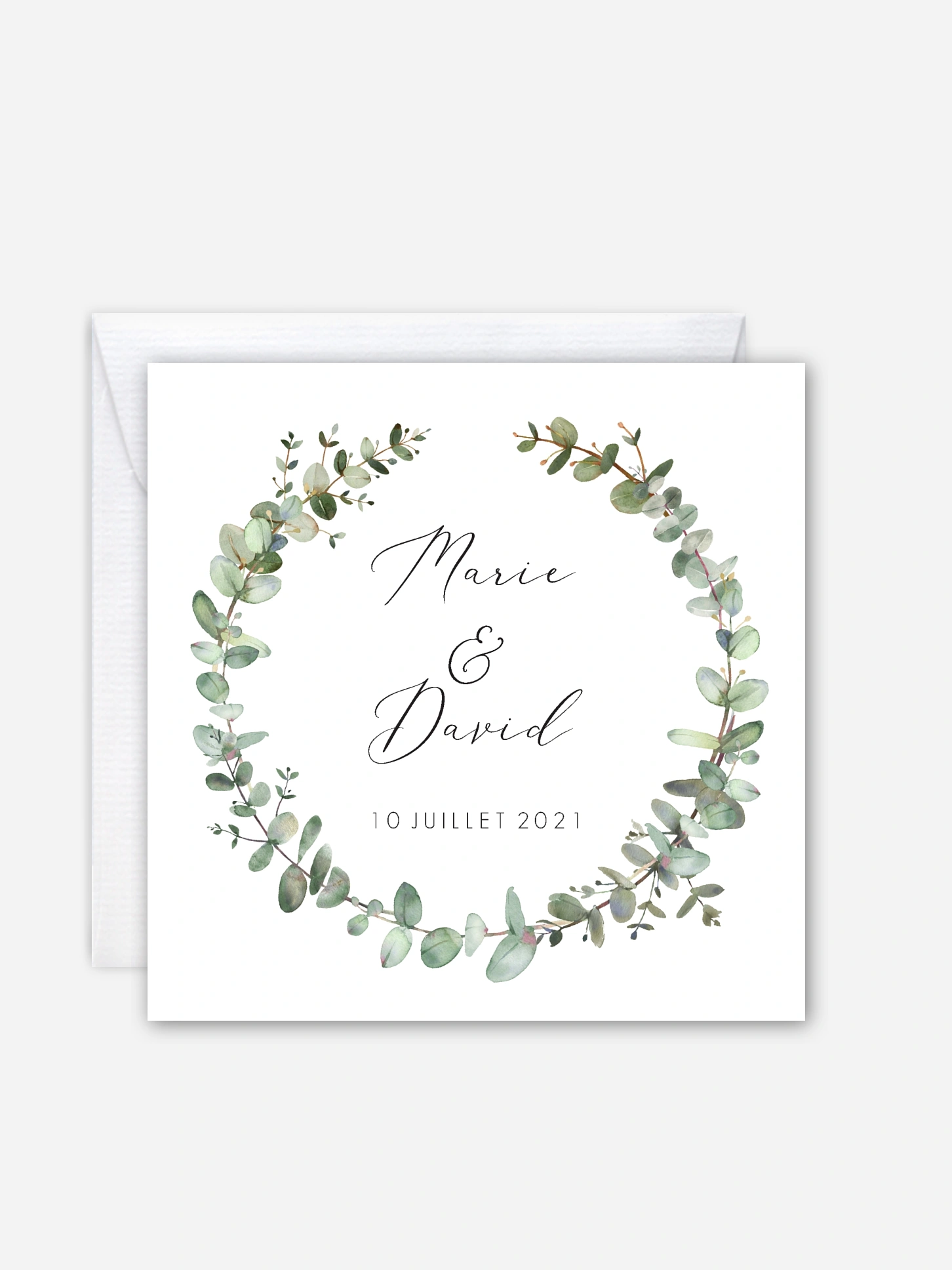 Faire-part de mariage Green Minimal