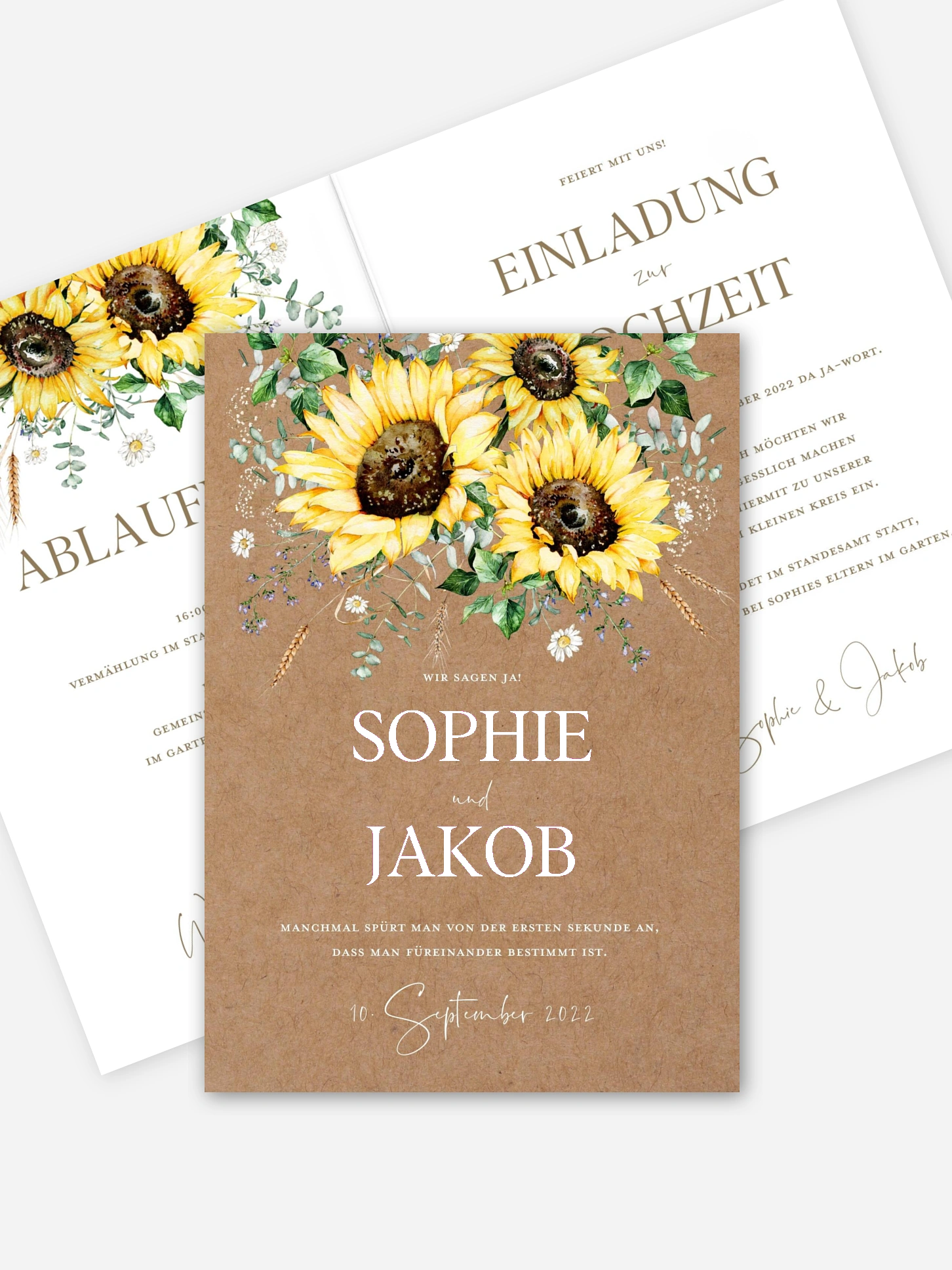Hochzeitseinladung Sunflower Dream